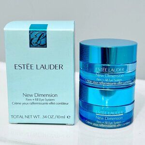 New Estee Lauder New Dimension Firm + Fill Eye System Full Size 0.34 Oz. / 10 mL